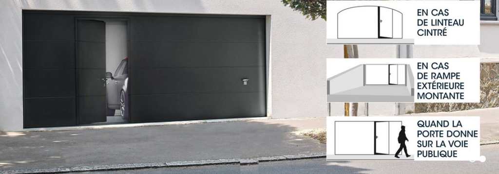 porte de garage sectionnelle isolée avec porte incorporé oise aisne somme