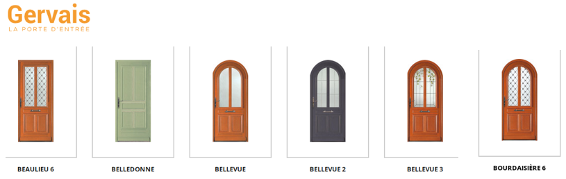 Revendeur installateur poseur de Portes d'entrée GERVAIS bois 02 aisne 60 oise 80 somme compiegne noyon senlis chantilly amiens sait quentin soissons