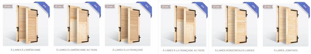 Vente et pose de volets persiennes battants en bois 02 aisne 60 oise 80 somme